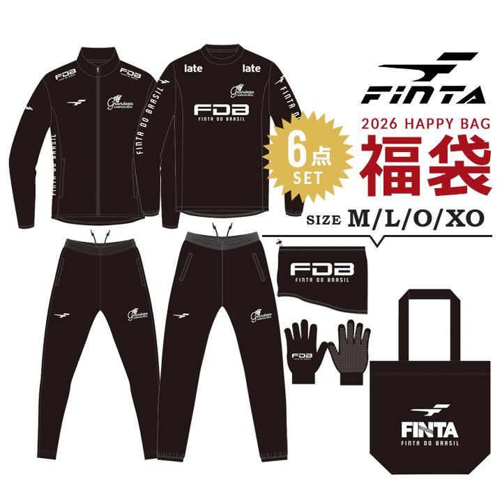 福袋 2026 FINTA フィンタ メンズ 6点セット 福袋 2026年 春秋冬 大人用 おしゃれ 長袖 スポーツウェア トレーニング 上下セット ピステ ネックウォーマー 手袋 | 