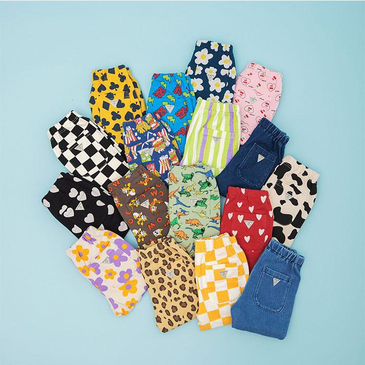♡‼︎子供服まとめ売り99点　80〜150サイズ(^-^) BREEZE（ブリーズ） パンツ キッズ DAISUKI 総柄 9分丈 男の子 女の子