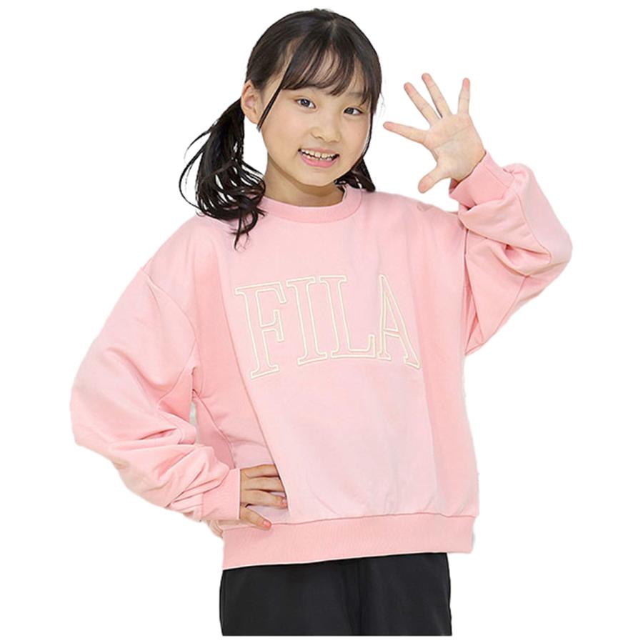 FILA（フィラ） トレーナー キッズ 裏毛トレーナー ジュニア 女の子 裏