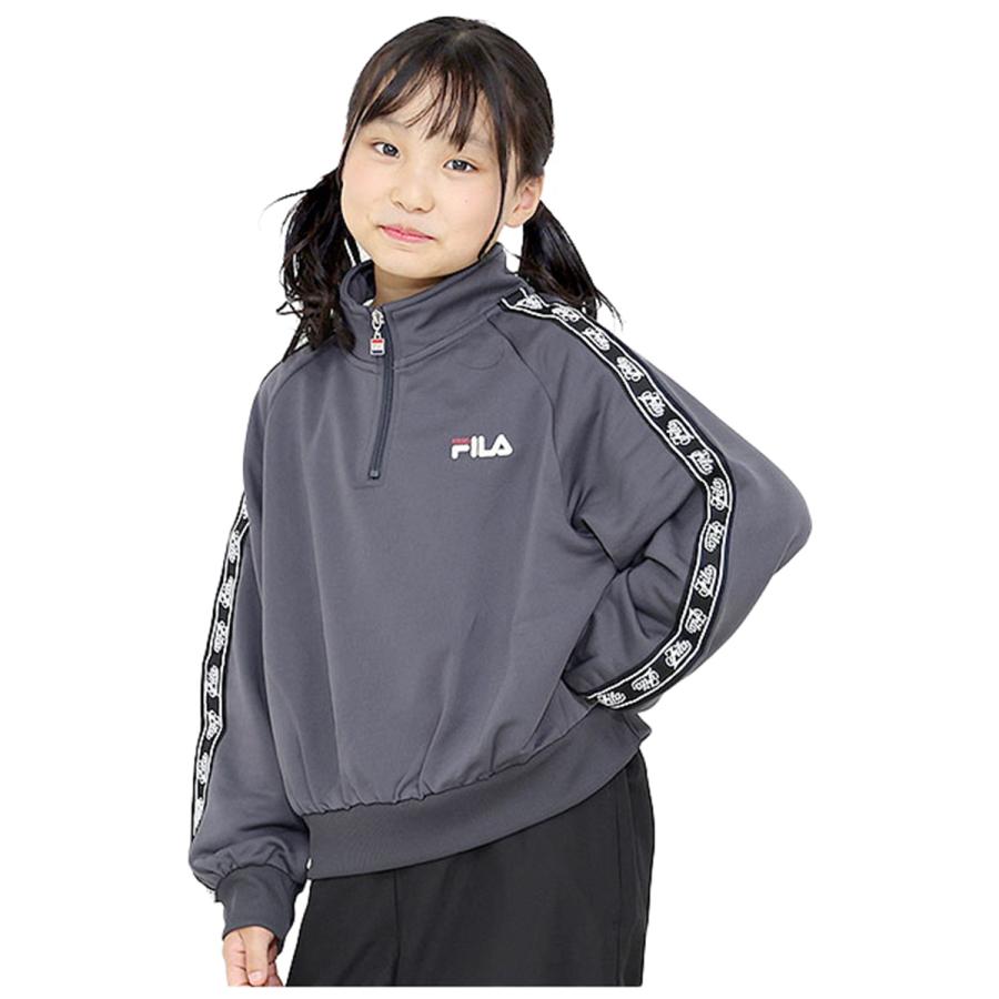 FILA（フィラ） トレーナー キッズ ハーフジップトレーナー 裏毛
