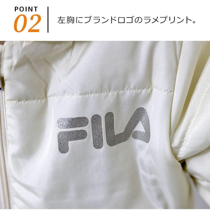 FILA（フィラ） 中綿ジャケット キッズ 女の子 中綿 ジュニア ロゴ 130