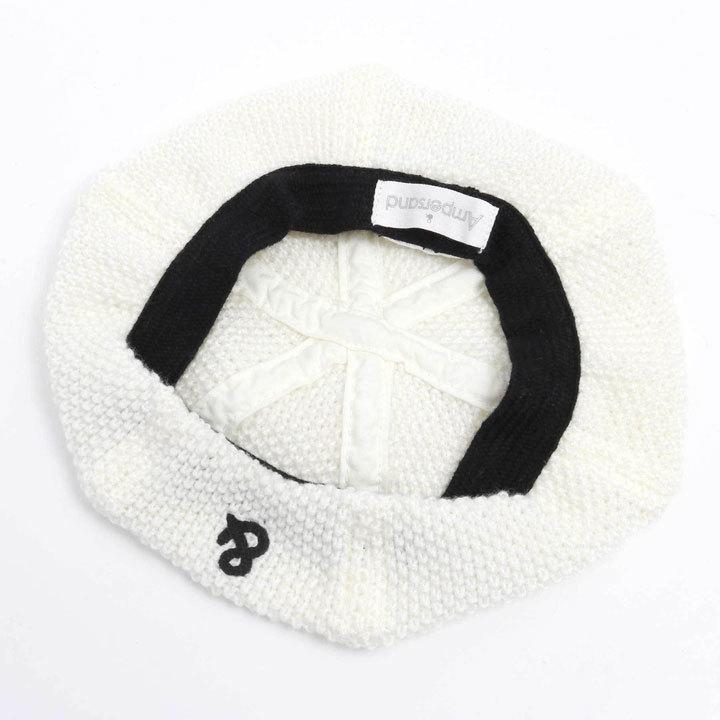 帽子 キッズ 女 男 アンパサンド ベレー帽 ベビー 白 ハンチング帽 
