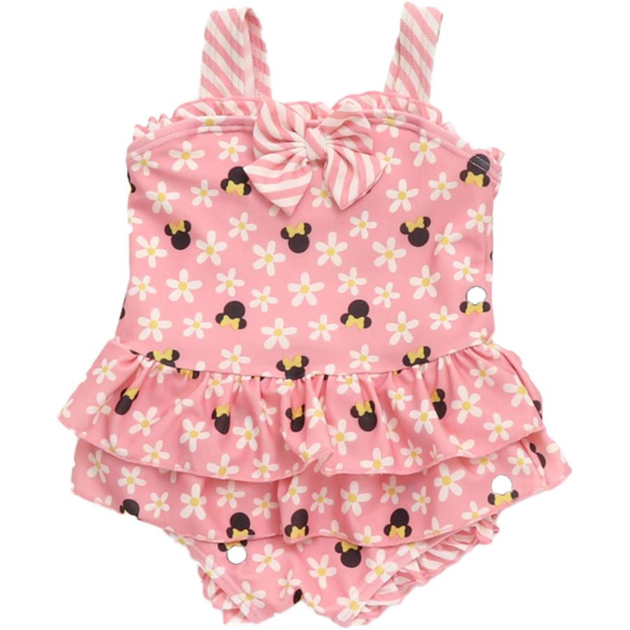 水着女子 子供 ディズニー 水着 女の子 ワンピース 80cm 90cm ベビー キッズ フリル かわいい 赤 ピンク リボン アンパサンド コラボ ディズニー 保育園 夏 L Manhattan Store 通販 Yahoo ショッピング