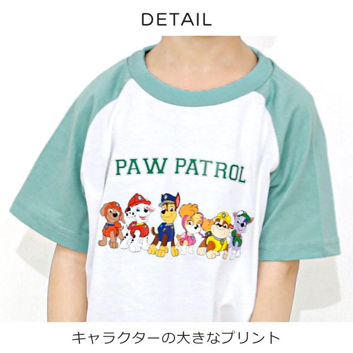 Tシャツ キッズ 半袖 パウパトロール 100 110 120 グリーン サックス