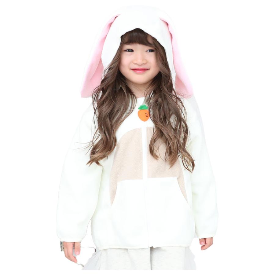 Pokke Poche コスプレ 子供 男 女 キッズ うさぎ 着ぐるみ パーカー 90