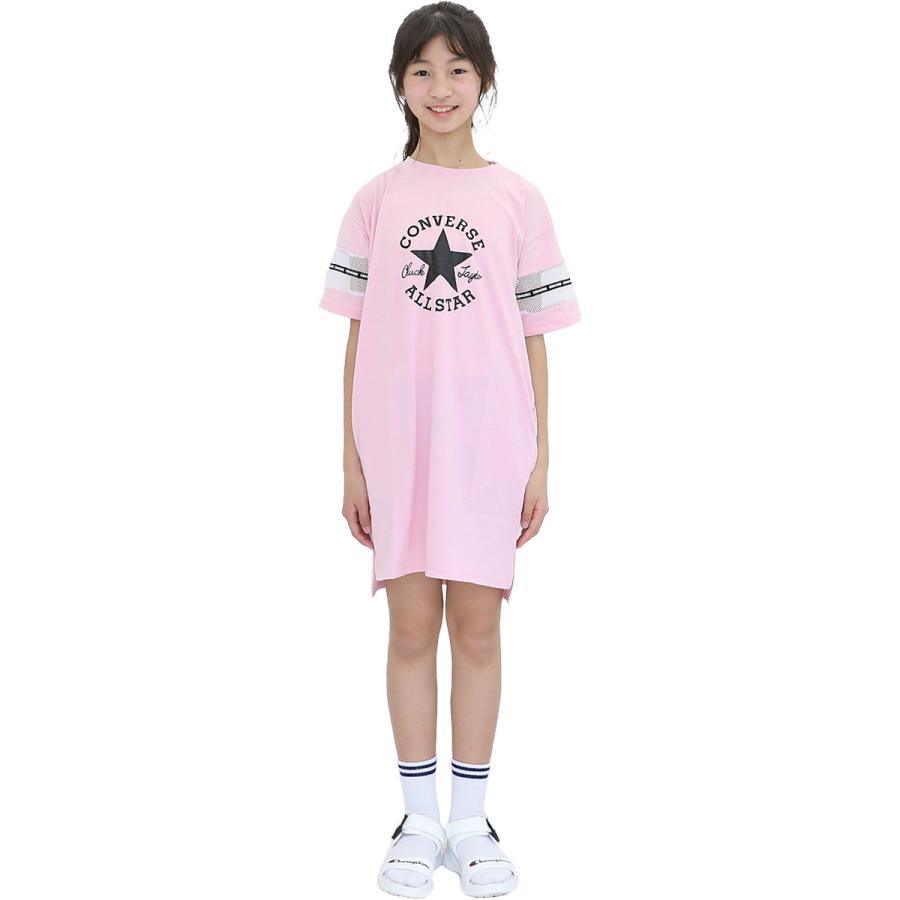 子供服 おしゃれ 女 コンバース ワンピース キッズ 女の子 半袖 ジュニア カジュアル ワンピ 夏 130cm 140cm 150cm 160cm 半袖ワンピース V2309 Manhattan Store 通販 Yahoo ショッピング