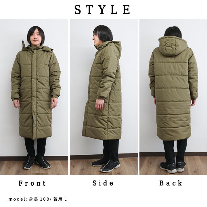 yuk（ユック） ベンチコート メンズ 中綿ベンチコート ロングコート