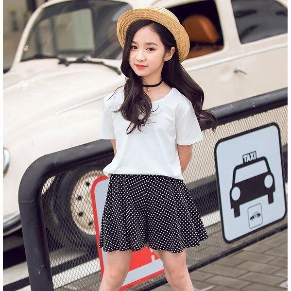 セットアップ子供服韓国子供服夏ジュニア女の子上下セットキッズ半袖2点セット薄手tシャツおしゃれハーフパンツ通学着可愛い 人気アイテム