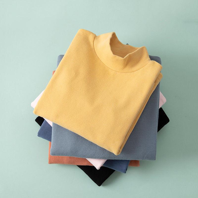 秋秋服ボトルネック 長袖tシャツ メンズ 春 女児 トップス カットソー おしゃれ インナー インナートップス 冬服 ワンボタン 子ども 殿堂