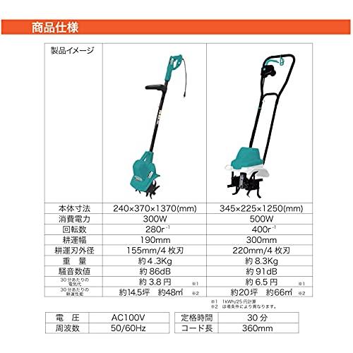 パオックPAOCK　家庭用電動耕うん機　園楽くん　延長コード10m付　500W　CV-500