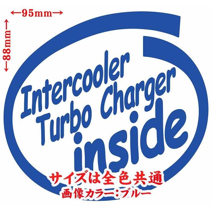 車 おもしろ ステッカー TURBO inside (2枚1セット) カッティング