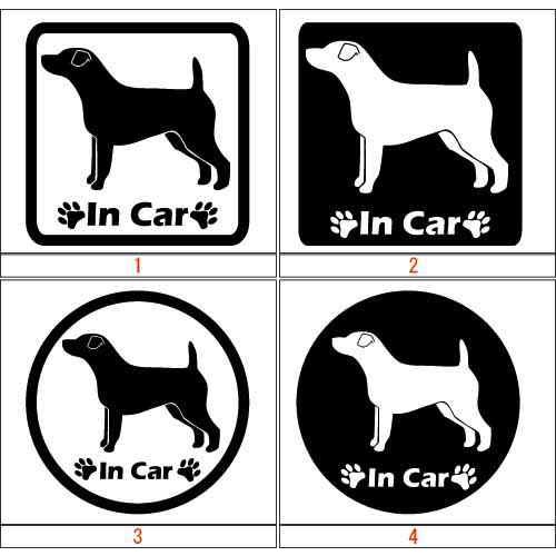 13周年記念イベントが 犬 車 ステッカー ジャックラッセルテリア In Car 選べる2種 イン カー 乗ってます リア サイドガラス かわいい 家族 Shipsctc Org