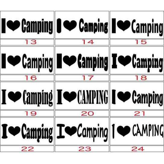 文字 ステッカー I Love Camping (選べる2種) カッティングステッカー 車 バイク キャンプ リア サイドガラス かっこいい ワンポイント カスタム｜msworks｜02