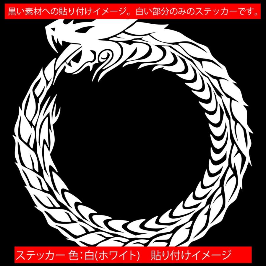 車 バイク ステッカー ウロボロス ドラゴン 龍 トライバル 4 10 左 大 タンク スノーボード リア サイド 大きい Tod4 L 10b カッティングステッカー M Sworks 通販 Yahoo ショッピング