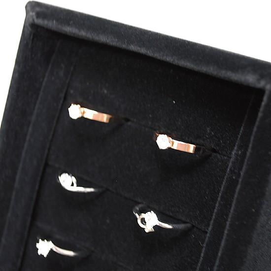 リング(指輪)差しディスプレイ(スタンド) 縦横用 黒 （RNT-M8TY） : MT