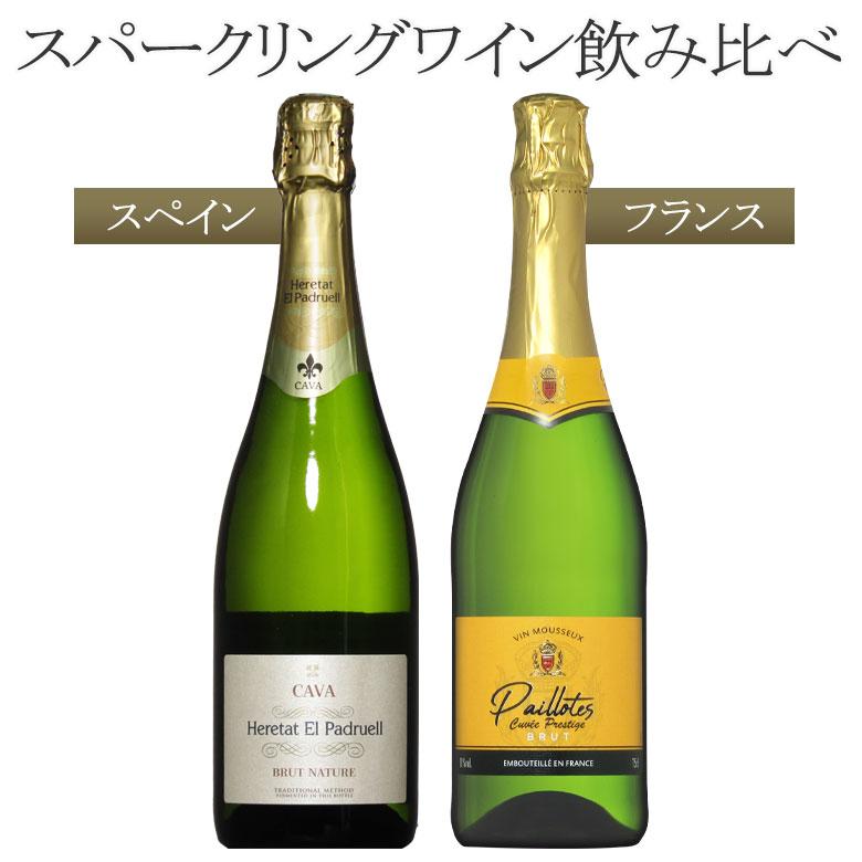 ワイン ワインセット まるでシャンパーニュ！フランス・スペインの飲み