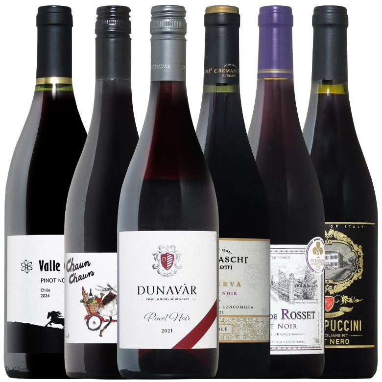 ワイン ワインセット 銘醸地各国のピノ飲み比べ！ピノ・ノワール6本