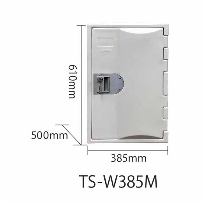 MTセキュリティジャパン　耐酸キャビネット　セキュリティ　鍵付き　TPLA-H385M-WH　薬品庫