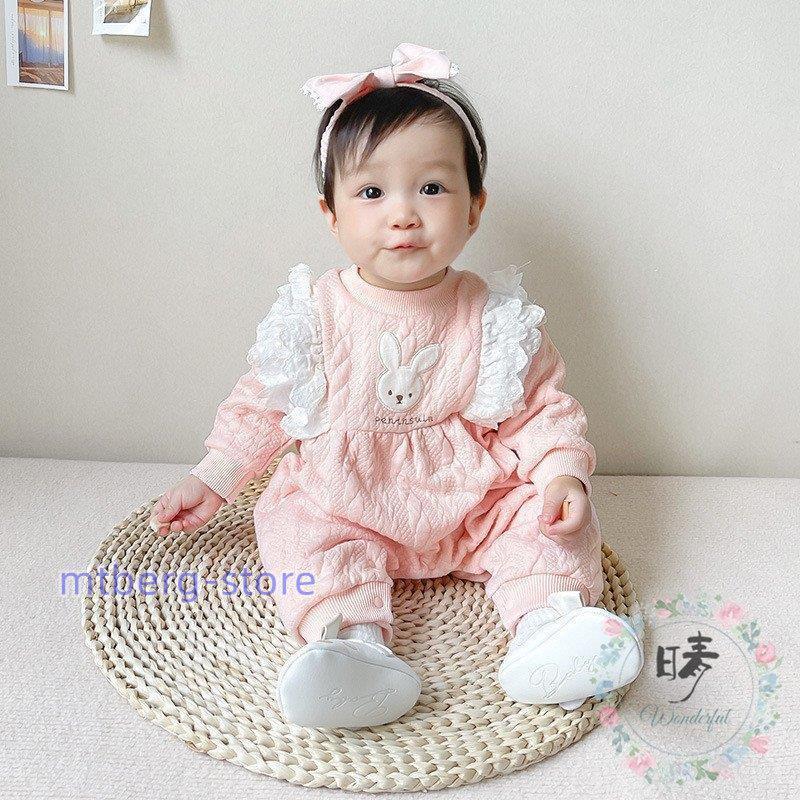 ベビー服 冬 女の子 赤ちゃん ロンパース 可愛い お出掛け服 裏起毛 カバーオール 中綿 可愛い つなぎ オールインワン ピンク 新生児 出産祝い プレゼント Hrrm Mtbergストア 通販 Yahoo ショッピング