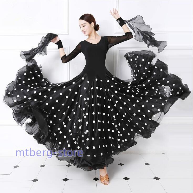 社交ダンス ドレス ワンピース 大きい裾 モダン ラテン ダンス 衣装 ダンス衣装 ワンピース タンゴ 衣装 ドレス 社交ダンス ラテンドレス 　 社交ダンス ドレス ワンピース 衣装