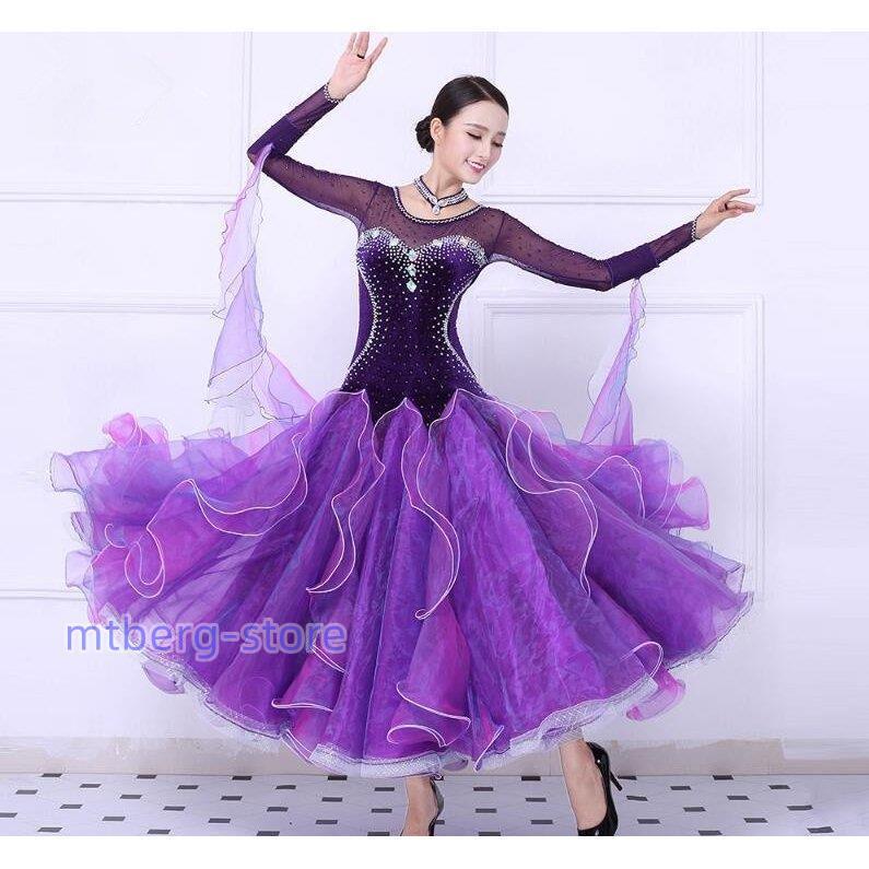 社交ダンス ドレス ワンピース 大きい裾 モダン ラテン ダンス 衣装 ダンス衣装 ワンピース タンゴ 衣装 ドレス 社交ダンス ラテンドレス 　 社交ダンス ドレス ワンピース 衣装