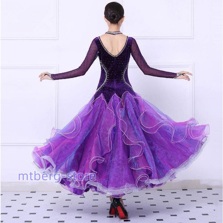 社交ダンス ドレス ワンピース 大きい裾 モダン ラテン ダンス 衣装 ダンス衣装 ワンピース タンゴ 衣装 ドレス 社交ダンス ラテンドレス 　 社交ダンス ドレス ワンピース 衣装