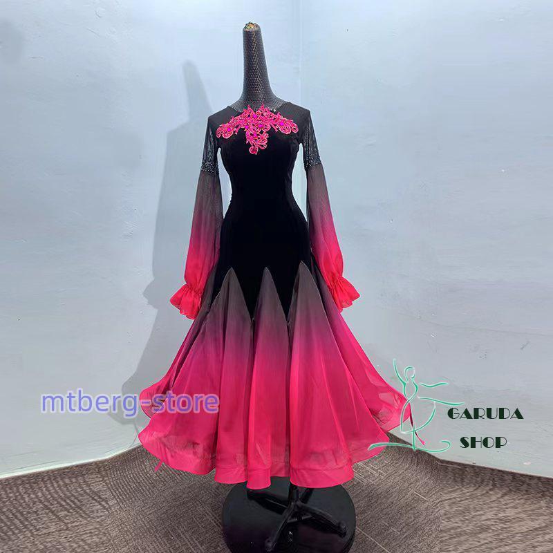レディース社交ダンス衣装　競技ドレス　ワルツドレス高級品　発表会用演出服パーティードレスワンピース　セミオーダー可 送料無料社交ダンスドレス　 ラテンドレス　モダンドレス　競技　デモ　ダンス衣装　ワンピース オーダーメード