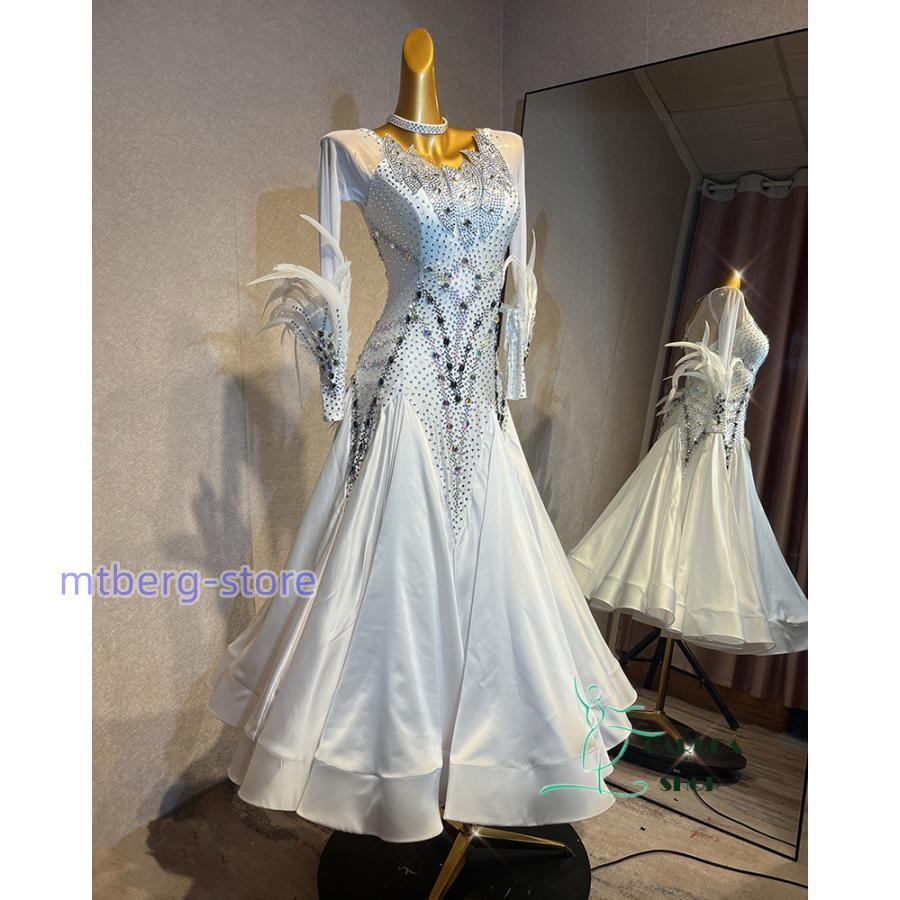 完動品 レディース社交ダンス衣装　競技ドレス　ワルツドレス高級品　発表会用演出服パーティードレスワンピース　セミオーダー可 【7226536905】(25872円)
