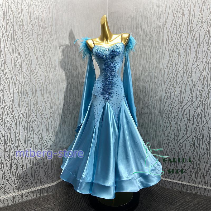 即購入可★ レディース社交ダンス衣装　競技ドレス　ワルツドレス高級品　発表会用演出服パーティードレスワンピース　セミオーダー可 【WSO1366394747】(48919円)