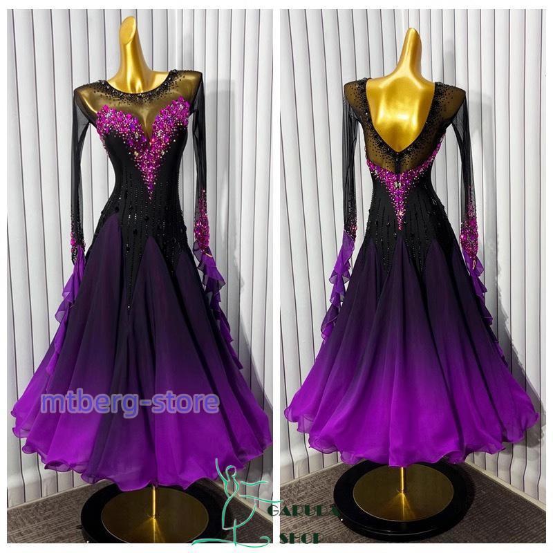 《送料込》 レディース社交ダンス衣装　競技ドレス　ワルツドレス高級品　発表会用演出服パーティードレスワンピース　セミオーダー可 【1044899441】(37409円)