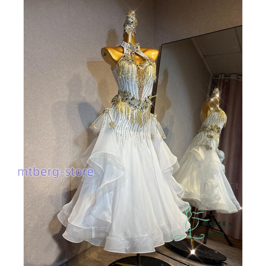 お値下げ レディース社交ダンス衣装　競技ドレス　ワルツドレス高級品　発表会用演出服パーティードレスワンピース　セミオーダー可 【TMF1500605556】(53724円)