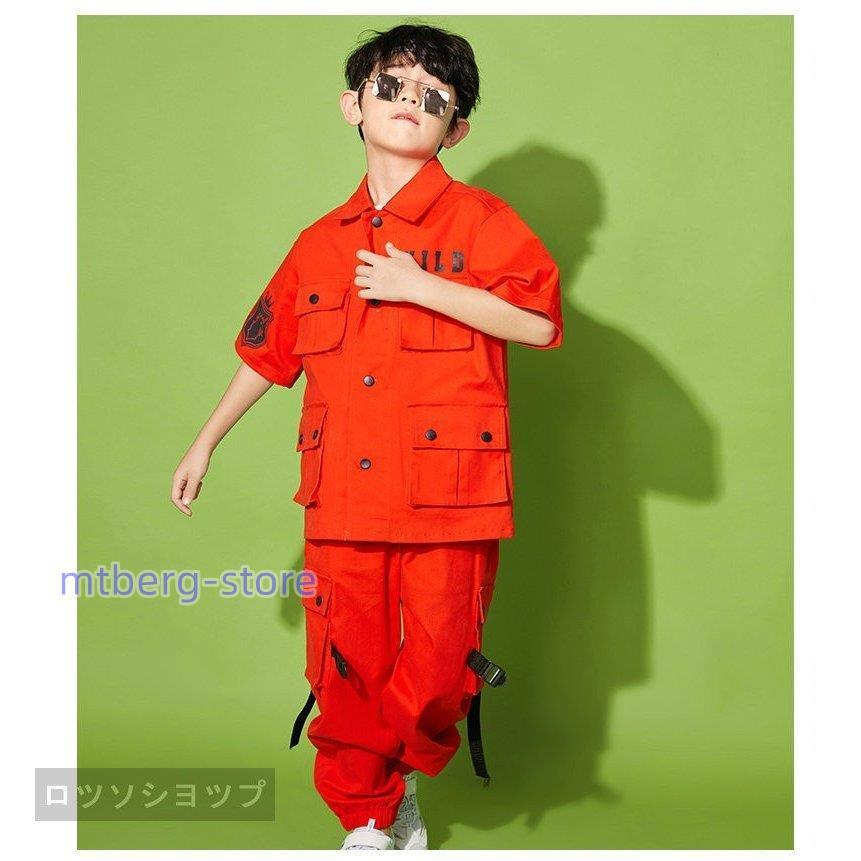 キッズ ダンス衣装 ヒップホップ HIPHOP ジャズダンス セットアップ JAZZ 男の子 女の子 トップス 上着 ダンスパンツ 練習着 体操服 おしゃれ ステージ衣装｜mtberg-store｜08