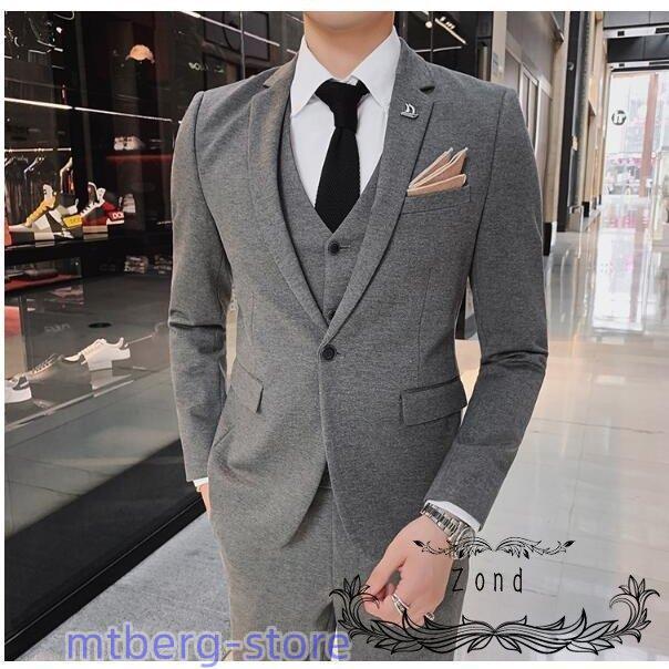 面接 3色入 紳士 二次会 ジャケット 披露宴 スリムスーツ ビジネス 韓国風 スーツ 宴会 セレモニー