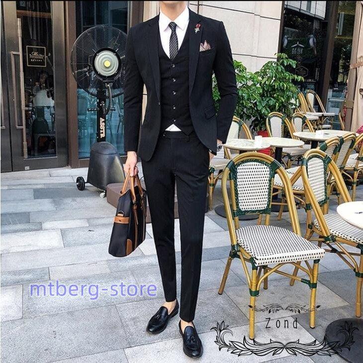 フォーマル メンズ 2点セット 4色入 オフィス カジュアル ジャケット スーツ ズボン セレモニー ビジネス 細身 紳士服 結婚式 通勤 通学 韓国風 Sale 71 Off 4色入