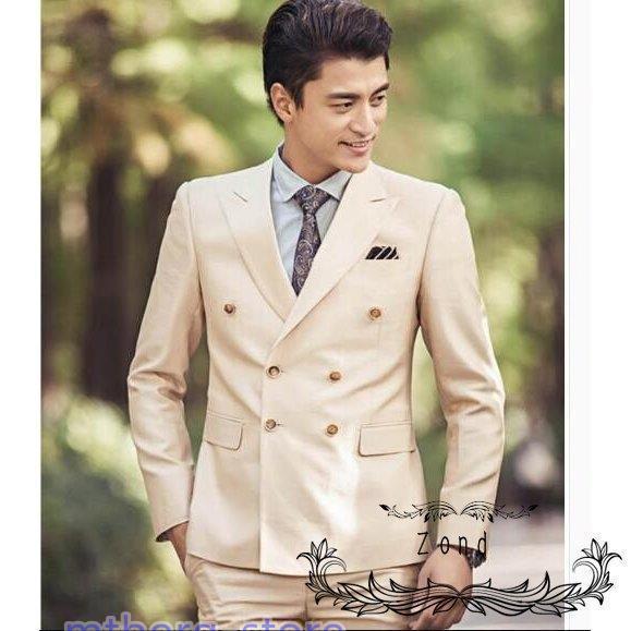 素晴らしい品質 2ピーススーツ メンズ スーツ ダブルブレスト ジャケット パンツ ビジネス セットアップ セレモニ スリム フォーマル 紳士 通勤 パーティー 司会 舞台 撮影用 Bestdream Store