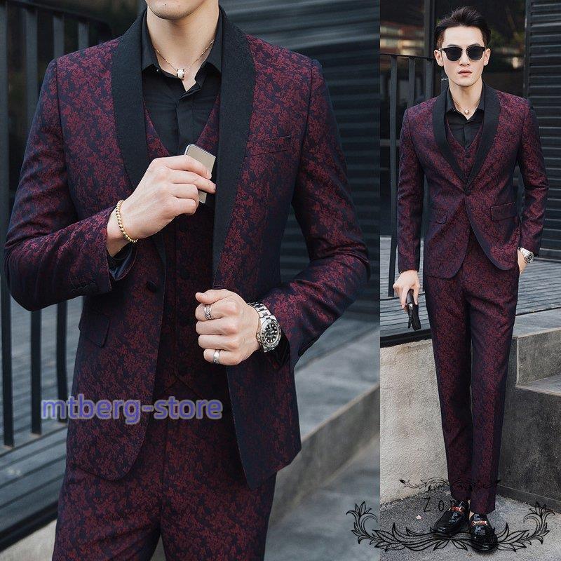 披露宴 二次会 スーツ メンズ 新生活 5XLまで 細身スーツ 3ピーススーツ 紳士服 結婚式 スリムスーツ カジュアル ビジネススーツ フォーマルスーツ パーティー