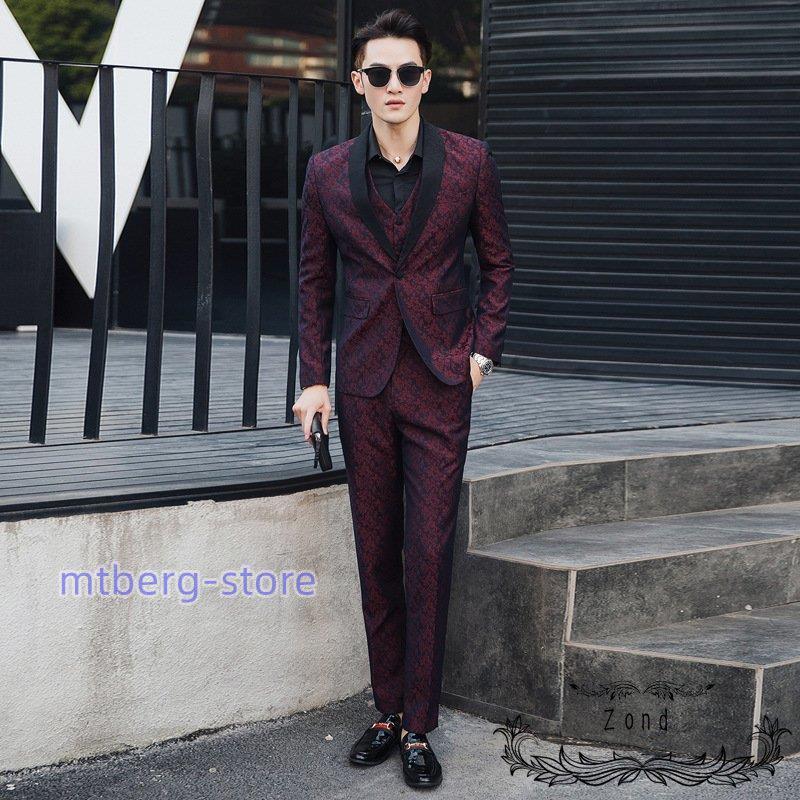 披露宴 二次会 スーツ メンズ 新生活 5XLまで 細身スーツ 3ピーススーツ 紳士服 結婚式 スリムスーツ カジュアル ビジネススーツ フォーマルスーツ パーティー 