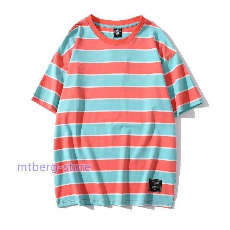 Tシャツ 半袖 メンズ サマーTシャツ 半袖 ボーダー柄 半袖Tシャツ ゆったり 夏Tシャツ クルーネック カットソー Tシャツ 色切り替え｜mtberg-store｜14