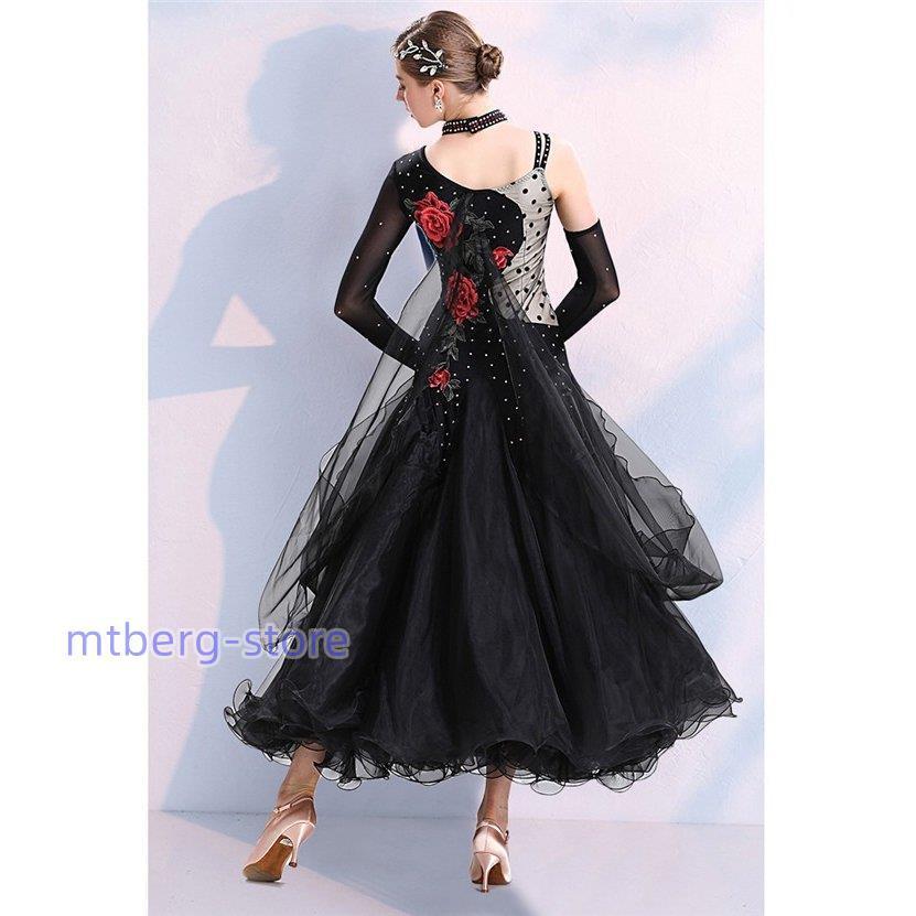 社交ダンス 衣装 豪華な社交ダンスドレス 大きい裾 ダンス発表会 社交ダンス ドレス スタンダードドレス ダンス デモ用 パーティー用 社交ダンス ドレス 豪華な社交ダンスドレス 大きい裾 ダンス発表会 スタンダードドレス デモ用 パーティー用