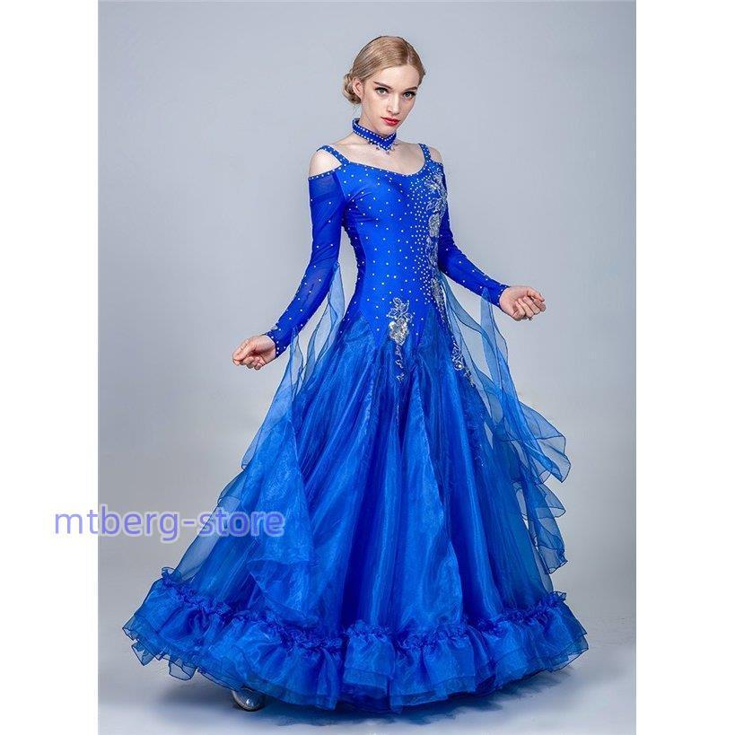 新春セール 8カラー サイズ指定可 社交ダンス モダンドレス 社交ダンス 衣装 大きいサイズ 大きい裾 社交ダンス ドレス スタンダードドレス 【B2127269268】(11863円)