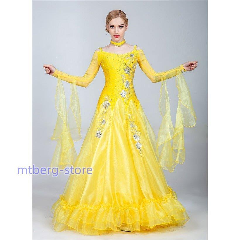 新春セール 8カラー サイズ指定可 社交ダンス モダンドレス 社交ダンス 衣装 大きいサイズ 大きい裾 社交ダンス ドレス スタンダードドレス 【B2127269268】(11863円)