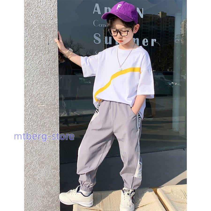 子供服 セットアップ キッズ 男の子 夏 トップス 半袖tシャツ ロングパンツ 長ズボン 子供ジャージ ジュニア スポーツウェア おしゃれ 可愛い カジュアル 新品｜mtberg-store｜10