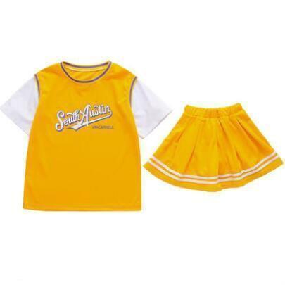 キッズダンス衣装 セットアップ ヒップホップ HIPHOP チア チアガール 子供 男の子 女の子 tシャツ スカート パンツ 練習着 応援団 運動会 体操服 格安｜mtberg-store｜07