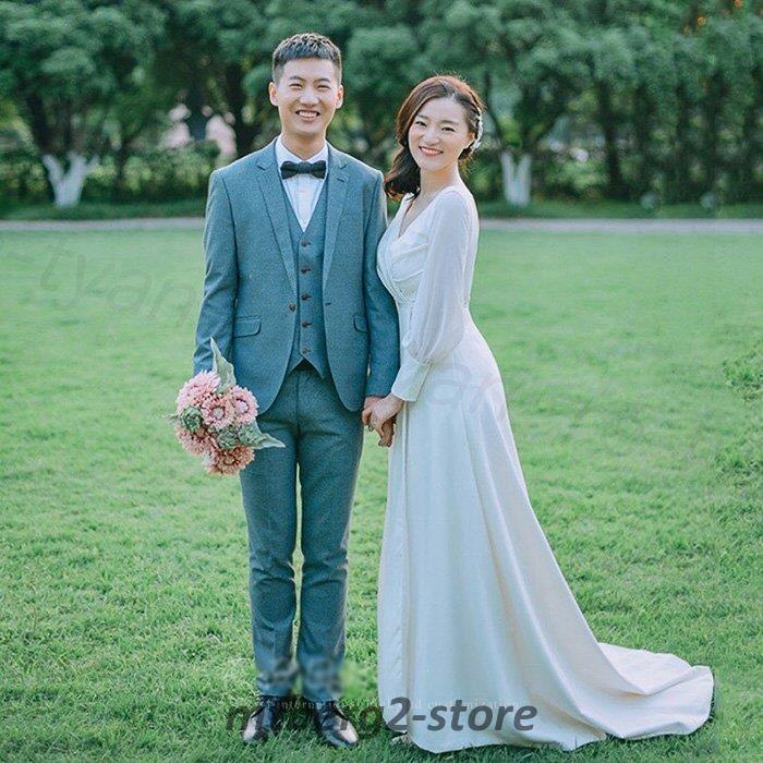 37 割引 激安アウトレット ウェディングドレス長袖ウエディングドレスロングドレス前撮り後撮り披露宴結婚式花嫁二 ワンピース ドレス レディース服 Urbanfarminginstitute Org