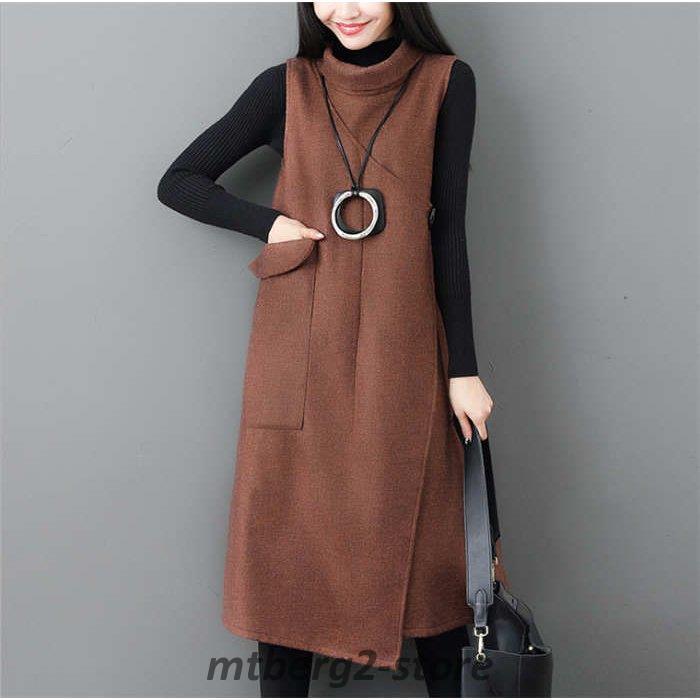 ファッション ボトムを作り続け40年 ハイネックワンピース 裏起毛ワンピース ノースリーブ 無地 体型カバー レディース ひざ丈 着痩せ コーデ 不規則 定番 大きいサイズ ゆったり 秋 冬 おしゃれ Ubjo2xhv2f Oldmcdonaldfishcamp Com