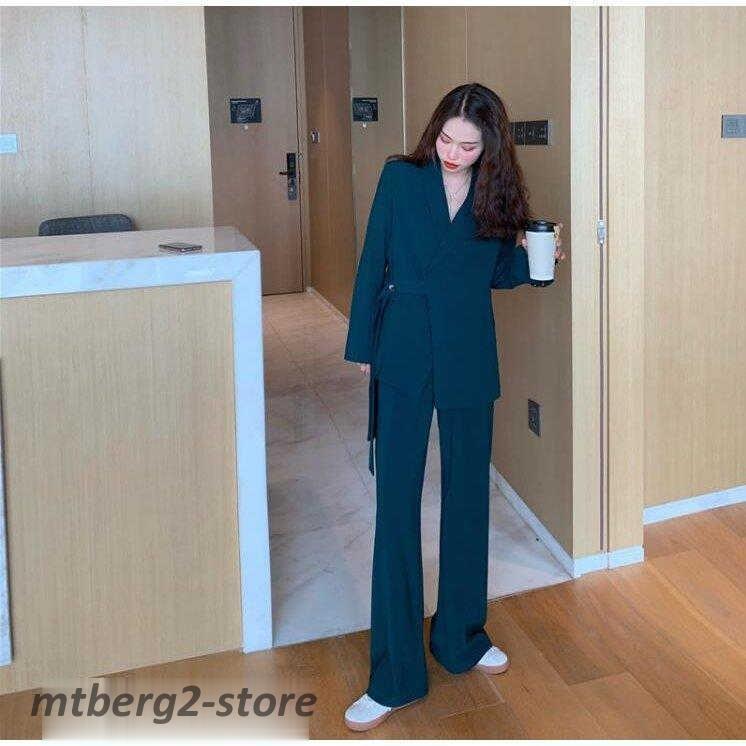 レディース セットアップ 2点セット 2色 30代代 カジュアル ガウチョパンツ セレモニースーツ フォーマル ロングスーツ 上下セット 入学式 卒業式 秋冬 ブランド激安セール会場 2点セット