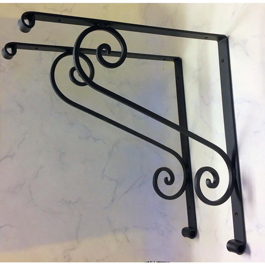 レトロ L字金具 エンジェル 天使 棚受け アイアン 4点 棚受け金具