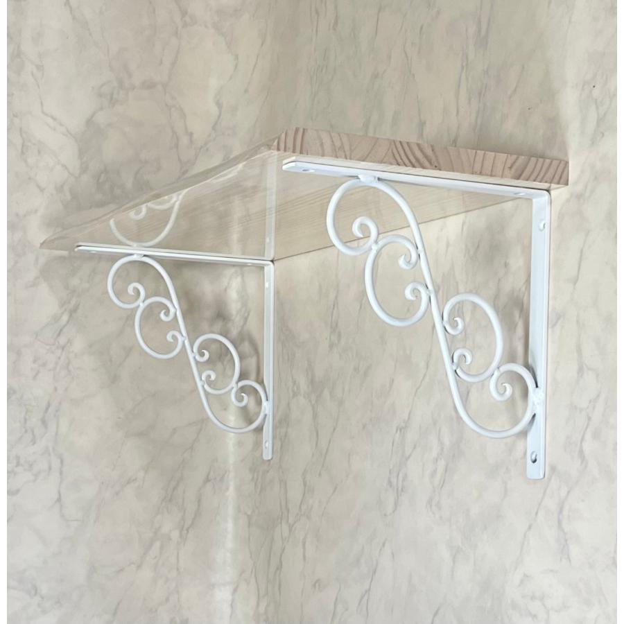 2個セット 棚受け マスディトレーディング 棚受け金具 ホワイト