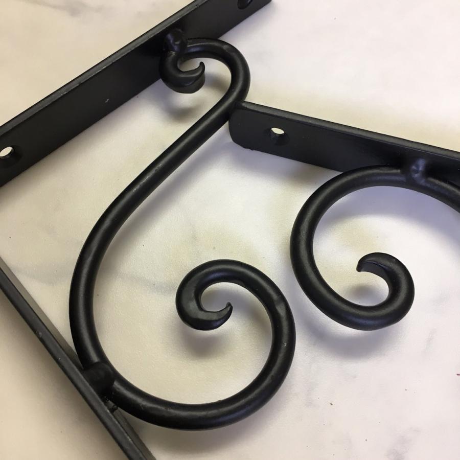 2個セット 棚受け マスディトレーディング 棚受け金具 ブラック