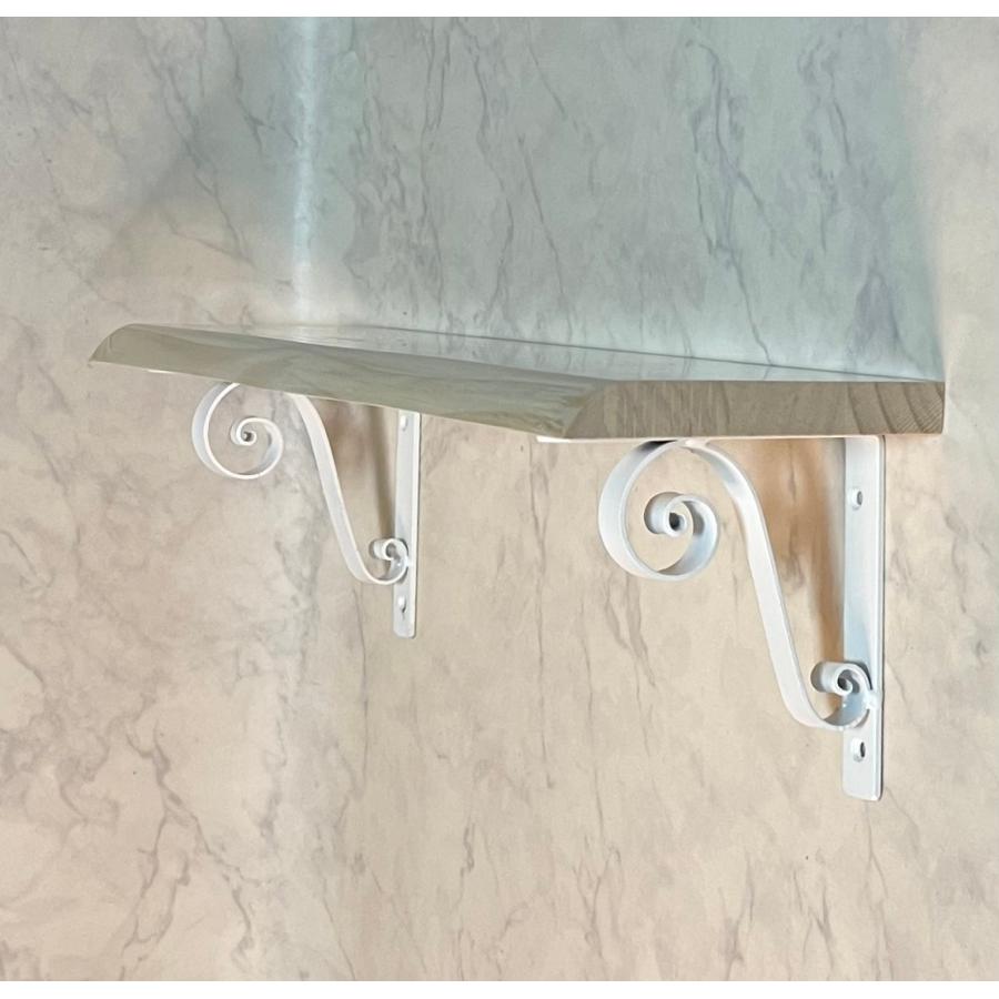 2個セット 棚受け マスディトレーディング 棚受け金具 ホワイト